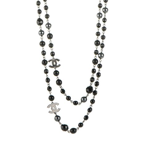 chanel ruthenium necklace|Long pendant necklace .